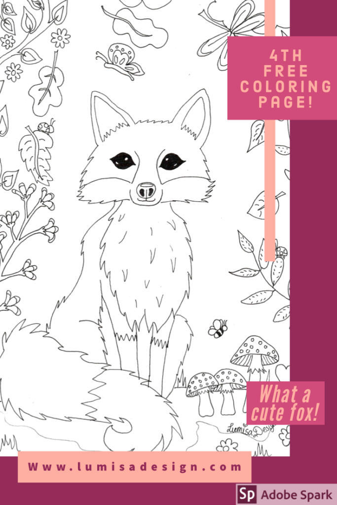 cute Fox coloring page