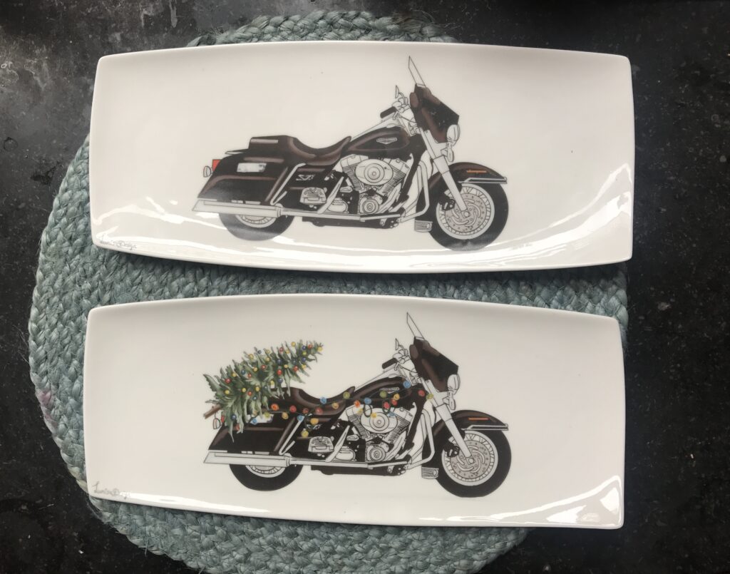 cakeschaal 30x13 met Harley Davidson